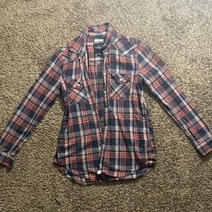 American Eagle Snap Flannel Shirt